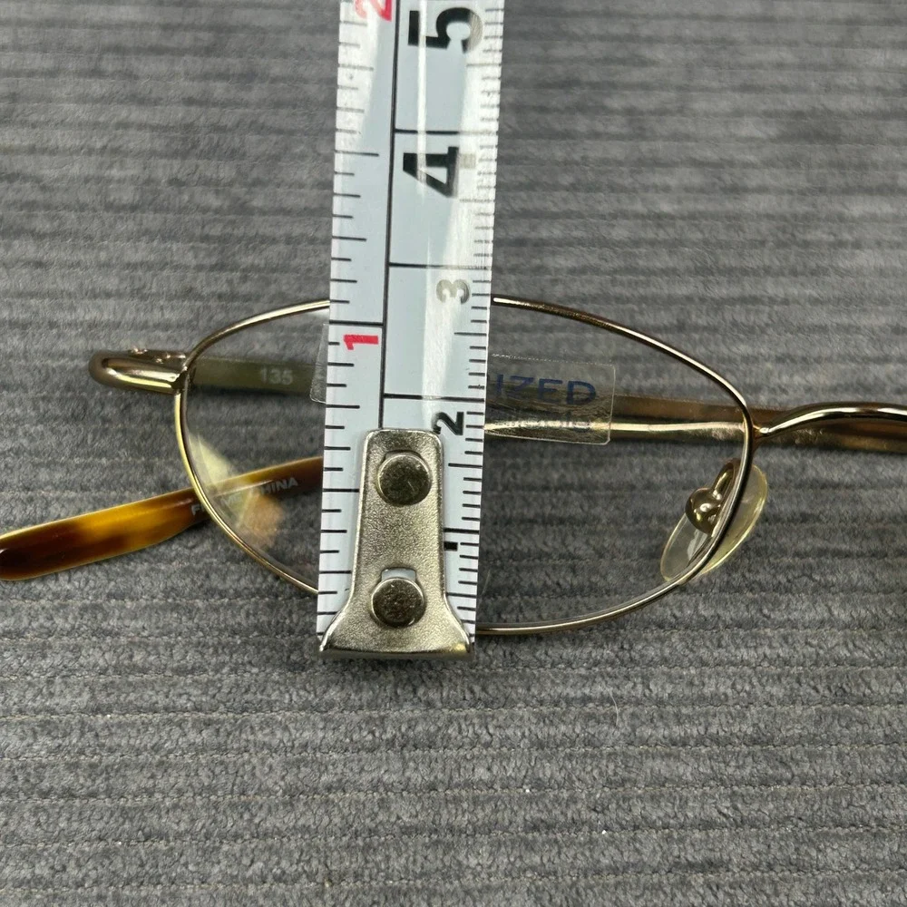 Nautica N7095 020 Gold Oval Y2k Eyeglass Frames 46-19-135 Metal Glasses